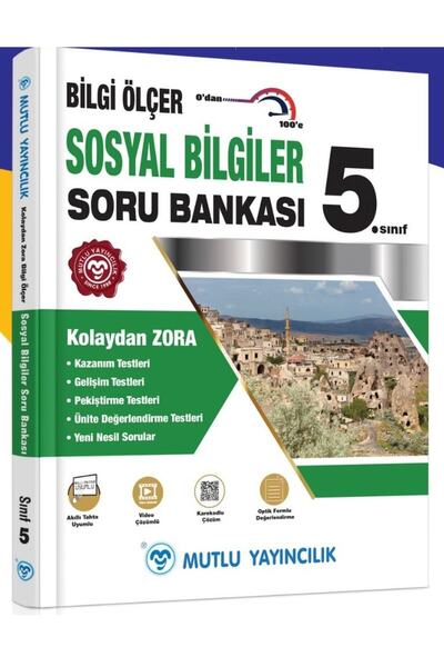 Mutlu Yayıncılık Mutlu Bilgi Ölçer 5 Sosyal Bilgiler Soru Bankası