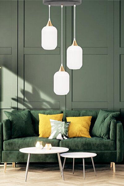 MINIMAL ETICARET VE BILGI TEKNOLOJILERI Lotus Ice White Plafonyer Cam Avize