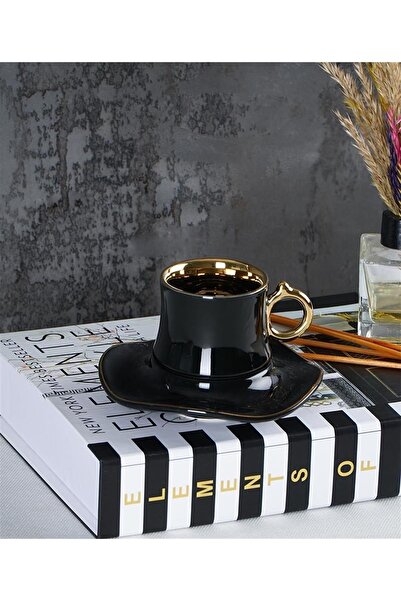 ACAR طقم فناجين قهوة بورسلين أسود 6 أشخاص من Acar اسطنبول