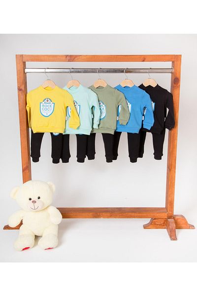Bubito 2-Piece Baby Bottom and Top Set with Rock Cock Image-yellow