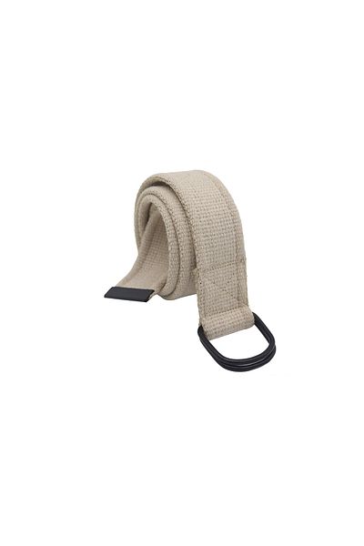 Anatolia Unisex Cream-beige Black D Buckle Woven Tactical Sport Canvas Cloth Denim Belt