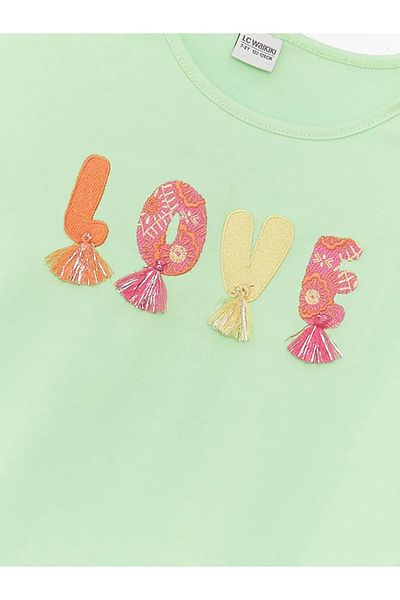 LC Waikiki Lcw Kids Crew nyakú nyomott rövid ujjú lány póló