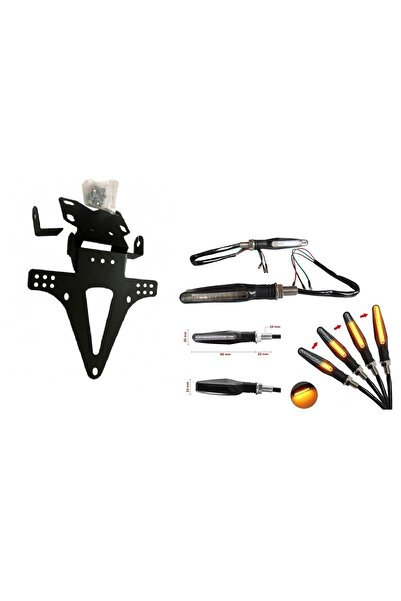 MOTOSVN Bajaj Pulsar Ns200 Plakalık Katlanır Kayar Sınyallı Takım