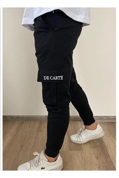 De Carte Baskılı Kargo Cep Unisex Eşofman Altı