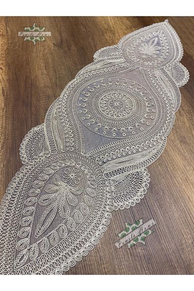 by ballı biocotton Cordone Embroidered Supla Runner Set Presentation Modern American Service Set Комплект за 6 души