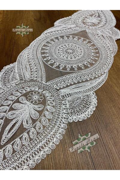 by ballı biocotton Alergăr de lux brodat Kordone 115x35cm Design elegant Alergăr modern
