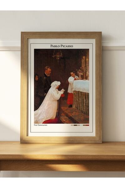 Mudi Store Pablo Picasso First Communion Poster Çerçevesiz Sanatsal Ünlü Ress...