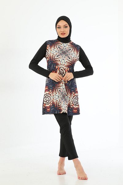 Elif Okur Full Covered Hijab Swimsuit 7040