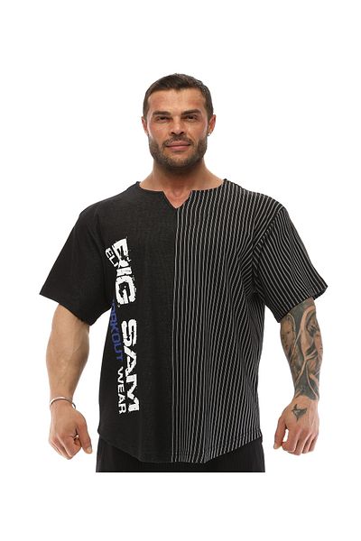 Big Sam Oversize Bodybuilding Rag Top T-shirt 3247