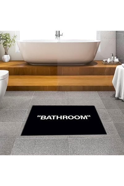Evaşk Banyo Paspası Ipeksi Kadifemsi Halı Yüzey Kaymaz Taban 60x90