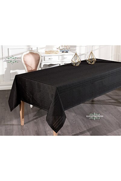 by ballı biocotton Keten Masa Örtüsü Şık Tasarım Dantelli Dertsiz 160x220