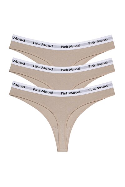 pink mood Βαμβακερό στρινγκ με ελαστική ζώνη 3'