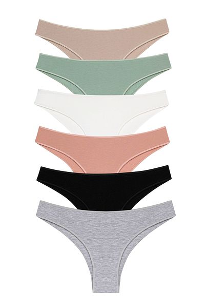 pink mood Pachet de 6 brazilian confortabil din bumbac