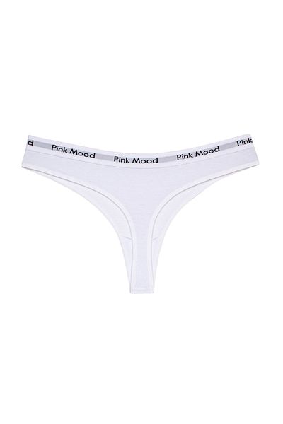pink mood Tanga din bumbac cu bandă elastică în talie, pachet de 3