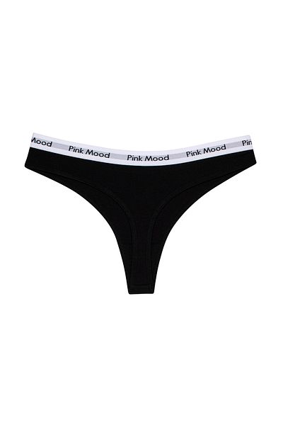 pink mood Cotton Thong with Elastic Waistband, 3-Piece