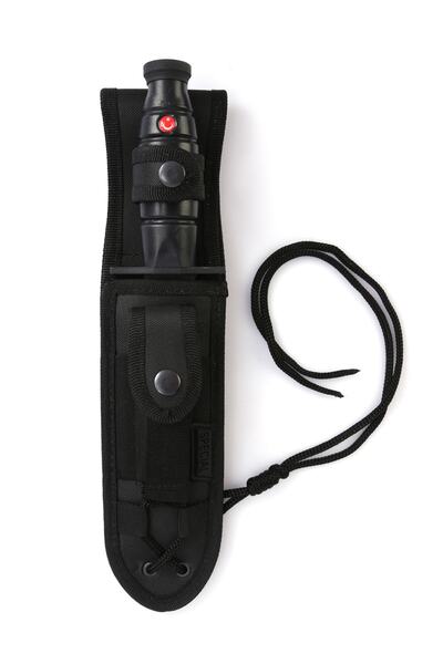 Asker Kolisi Siyah Komando Rambo Bıçağı - Asker Dağcı Kamp Büyük Delikli Bıçak