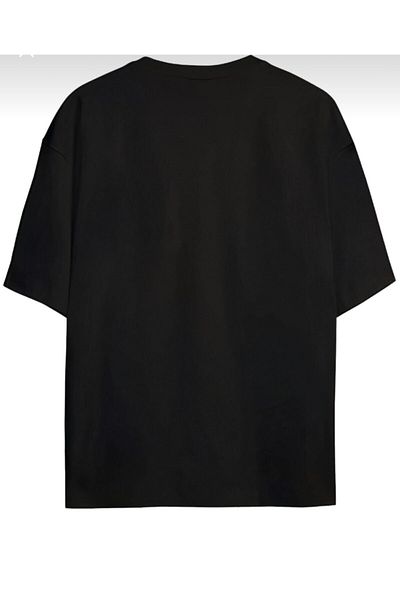 DEEPSENCE Μπλουζάκι Unisex Oversiz Alvays Μπροστινή στάμπα Μαύρο Χρώμα