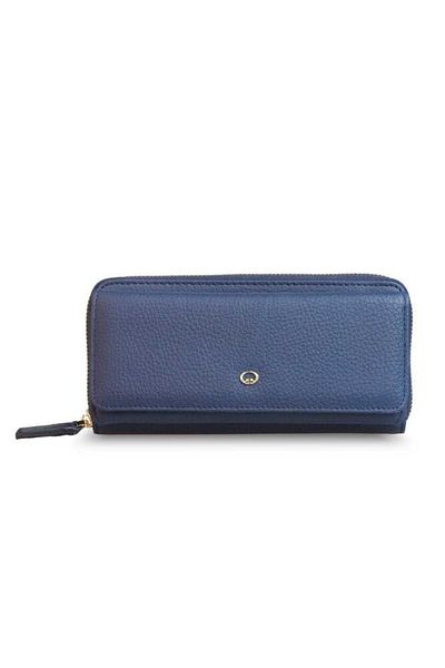 GUARD Navy Blue Leather Wallet