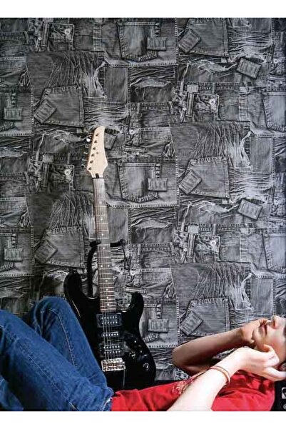 İthal Hip Fun Kot Desenli Duvar Kağıdı Hp20301