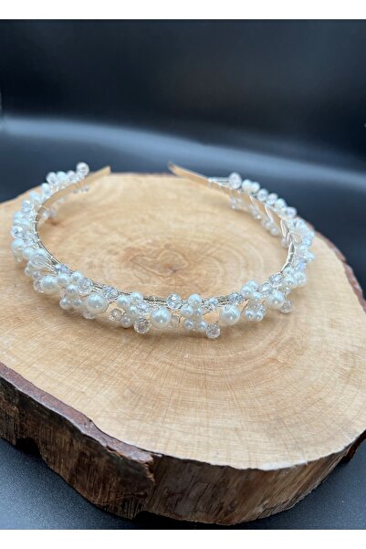 Gelintacım Coroană și accesoriu de păr elegant pentru mireasă cu piatră de cr...