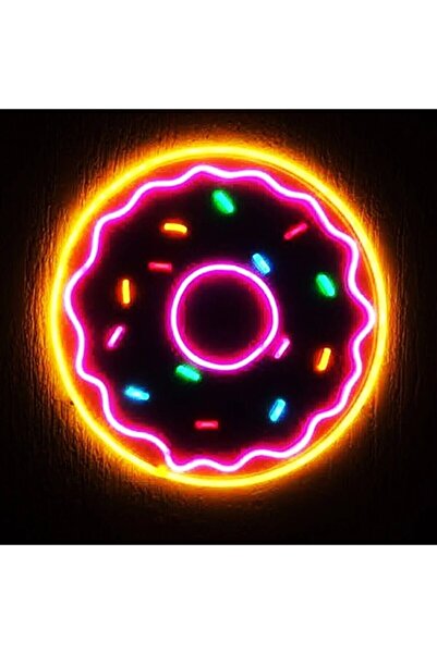 dekoraven Donut Neon Led Tabela Dekoratif Aydınlatma