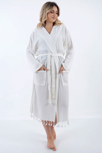 Buldan Concept Μπουρνούζι Flores White Peshtemal