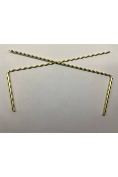 Define Arama Çubuğu, Pirinç Çubuk, 6mm Çapında, 40cm Anten Uzunluğunda Rulmansız Pirinç Çubuk