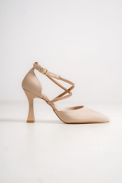 Modabuymus Βραδινό φόρεμα Kalice Nude Stone Stiletto με τακούνι