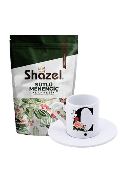 Shazel Menengic Coffee with Milk 200 GrTurkish Coffee Cup with + Letter C