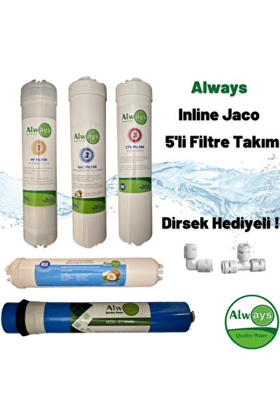Always Ihlas Cebilon Platinyum Ve Tüm Kapalı Kasa Inline Jaco 5'li Filtre Tak...