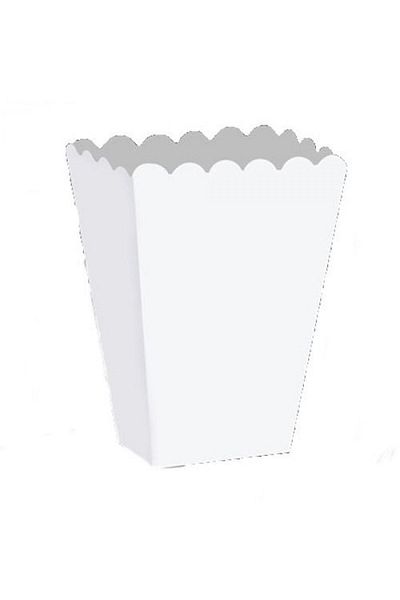 Kokoş Parti White Corn Box - Popcorn Box