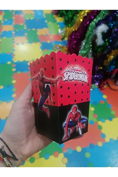 Kokoş Parti Spiderman-örümcek Adam Mısır Kutusu - Popcorn Kutusu