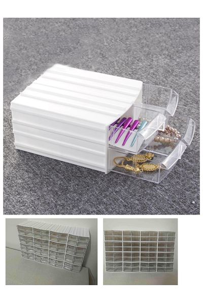 Depolife Transparent Drawer Organizer Box 8 Boxes 32 Compartments Dremel Engraving Bead Jewelry Storage Box