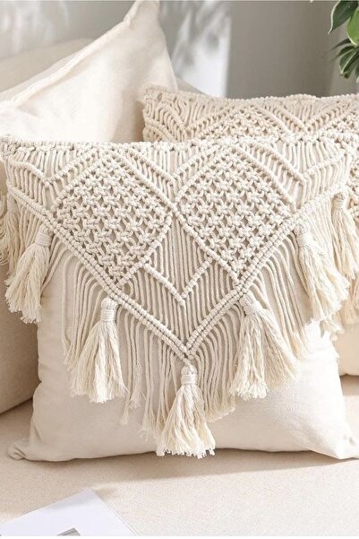 Miss California Makrome Bohem Kırlent Kılıfı 1 Adet