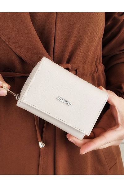 Just Polo Justpolo Women's Cream Multi-Compartment Wallet