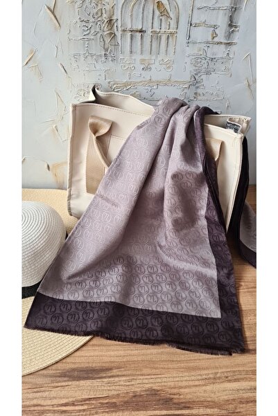 Nilbutik Hint Ipek Monogram Şal