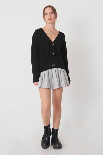 Addax Cardigan - Black - Regular fit