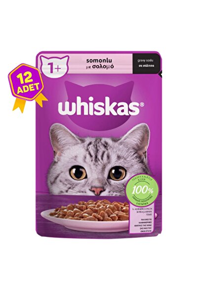 Whiskas Somonlu Pouch Poşet Yavru Kediler Için Tam Mama Konserve 12 X 85 Gr.