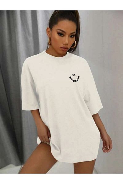 trendgar Λευκό Smile PrintingShort