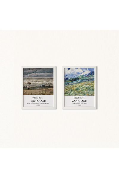 Ayışığı Dizayn Set de 2 tablouri Van Gogh laminat cu cadru