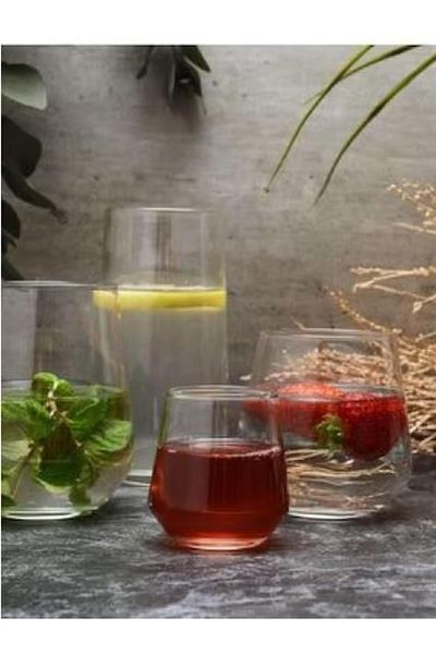 Paşabahçe Allegra Water Glass - 24 Pieces Water Soft Drink Glass Dowry Set Set for 6 Persons
