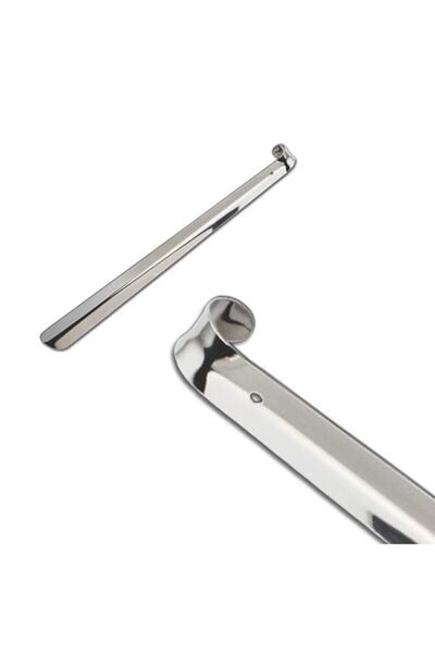 gördur Uzun 75 Cm Krom Eğilmez Bükülmez Kerata Ayakkabı Çekeceği Metal Kalın Çelik Kerata Krom 75 Cm