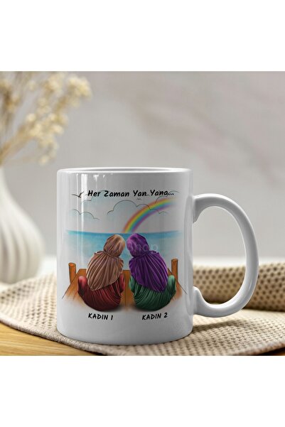 HobiShop Kişiye Özel 2'li Arkadaşlık Kupası(2 TESETTÜRLÜ)