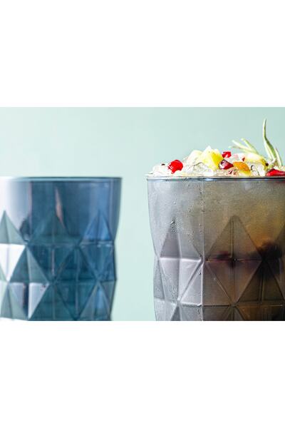 English Home Sofia Glass 3-Piece Soft Drink Glass 460 ml Dark Blue