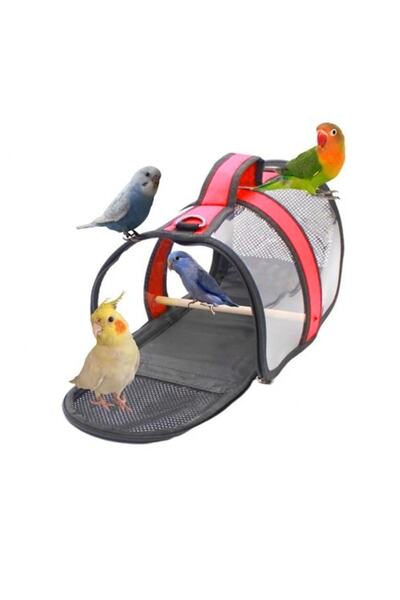 AlaPet Kuş Taşıma Çantası (tünekli) Royal Capitano Kırmızı Kuş Taşıma Çantası (30cmx22cmx21cm)
