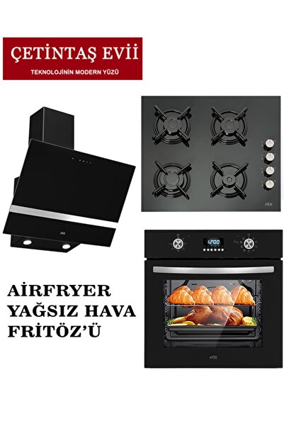Çetintaş Evii Ankastre Set 26 Airfry Yağsız Fritöz Özellikli