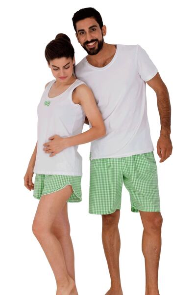 TheDon Οικογενειακό ανδρικό σορτς ποπλίνα χτενισμένο βαμβακερό μπλουζάκι με μοτίβο 4