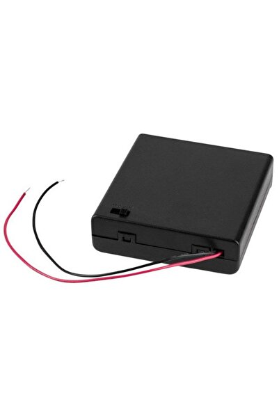 TRAY Pil Yatağı (aa) 4 Gözlü Kapaklı-anahtarlı Plastik