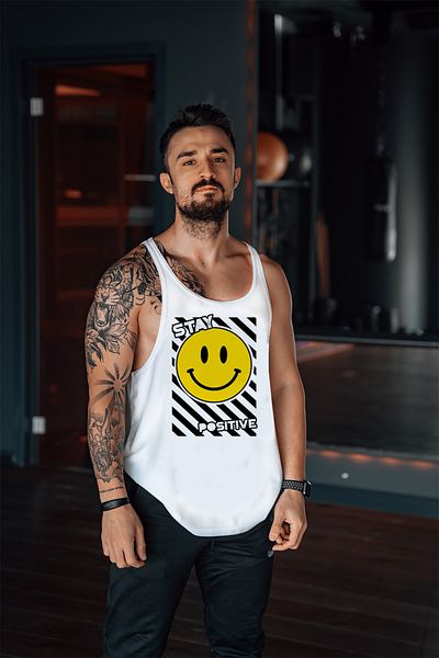 Freeyez قميص رياضي بدون أكمام للياقة البدنية من Stay Positive Gym
