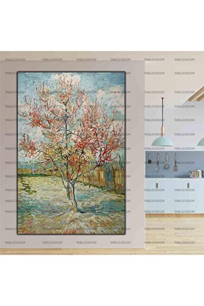 tablodekor Vincent Van Gogh-pembe Şeftali Ağacı Reprodüksiyon Yağlı Boya Tablo